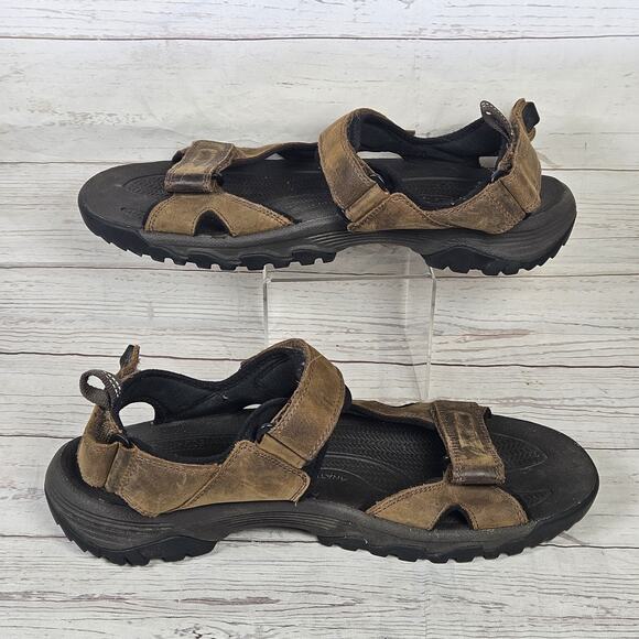 KEEN Targhee III Men's Open Toe Hiking Sandals Brown Leather Size 12 - Picture 2 of 5